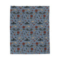 Cozy Velveteen Blanket with Velaris-Inspired Night Sky Pattern Blue Throw with Mountains Bookish Gift for Readers Book Nook Reading Blanket
