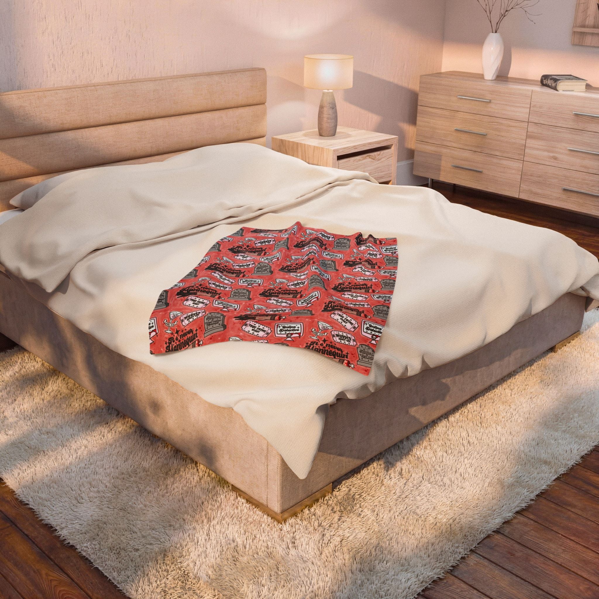 True Crime Velveteen Plush Blanket