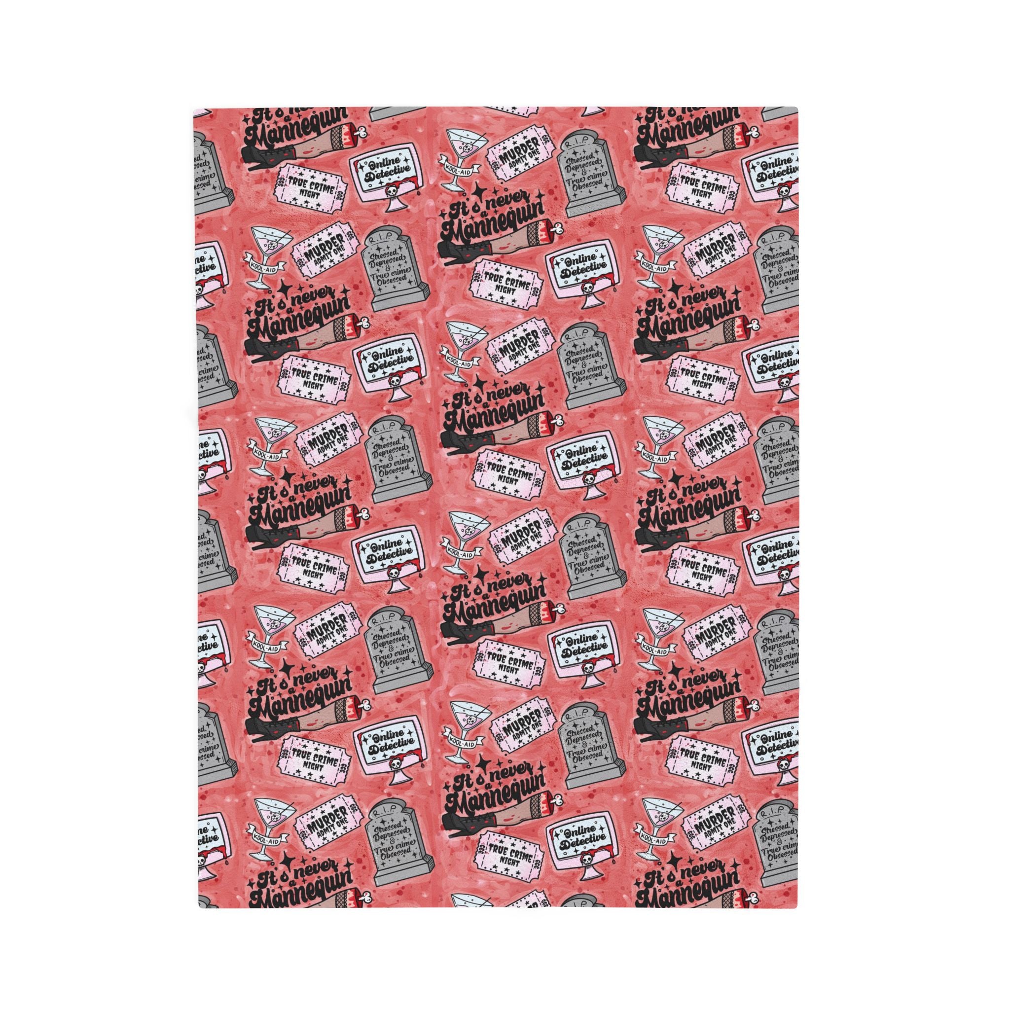 True Crime Velveteen Plush Blanket