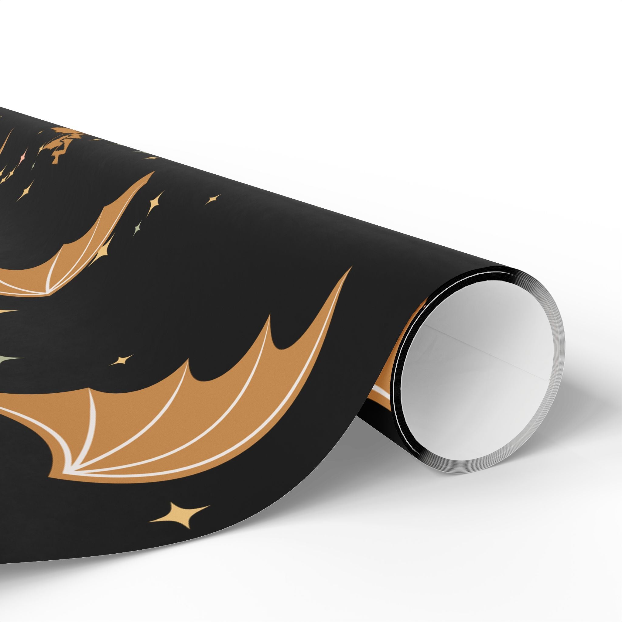 ACOTAR Themed Night Court Wrapping Paper Design Wing Pattern Star Theme Rhysand Gift Wrap Black Gold Decor Mountain Art Fantasy Gift Wrap