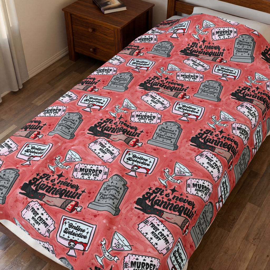 True Crime Velveteen Plush Blanket