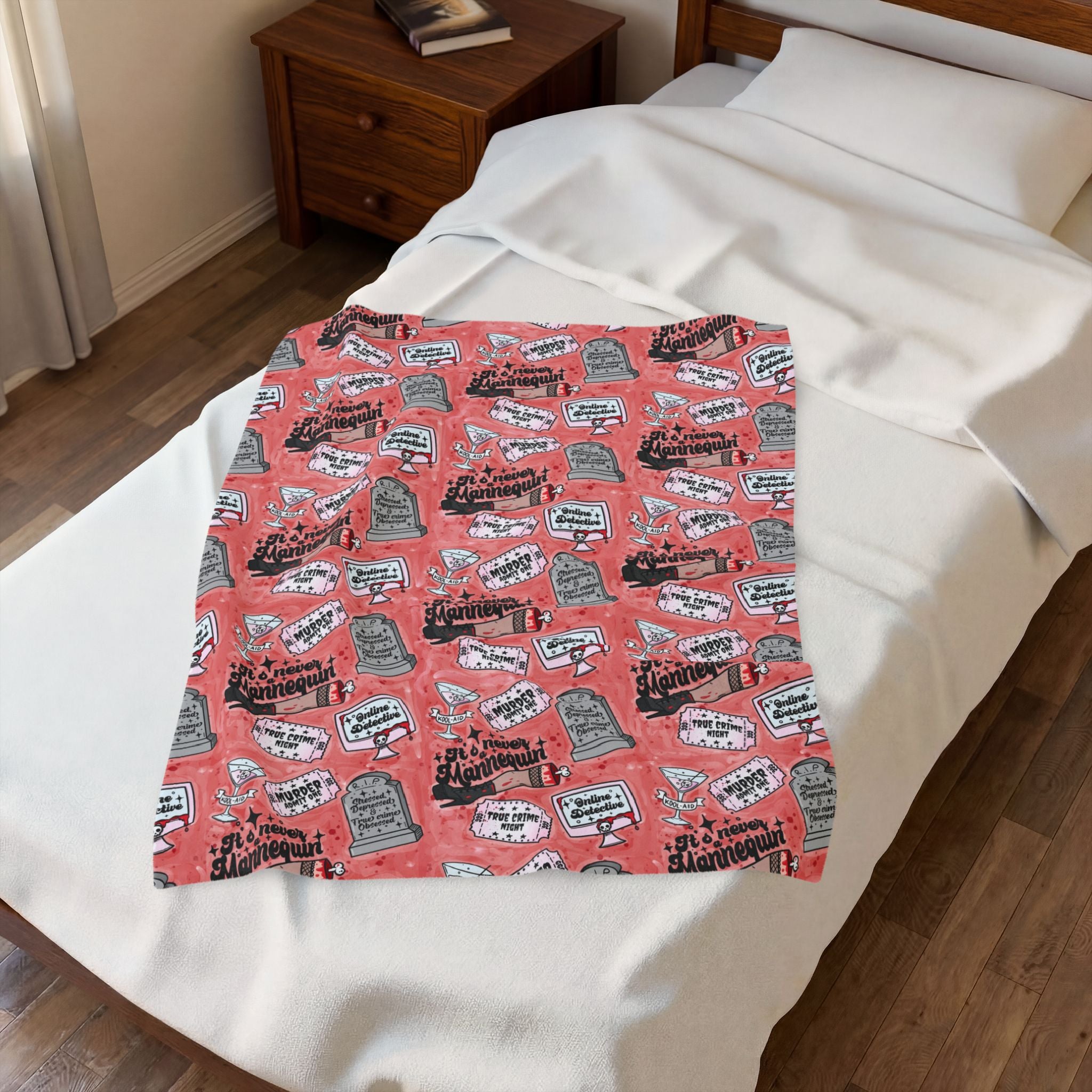 True Crime Velveteen Plush Blanket