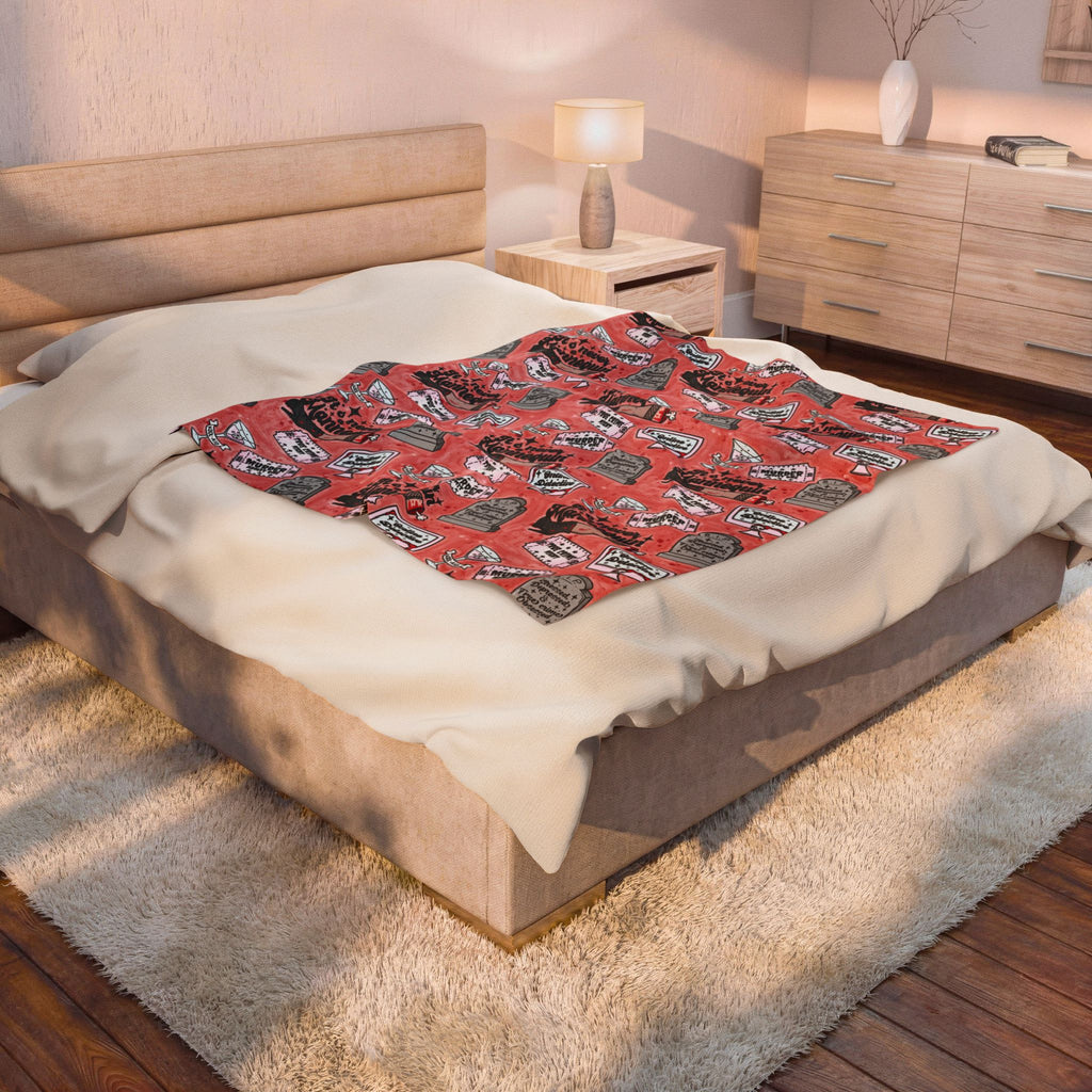True Crime Velveteen Plush Blanket