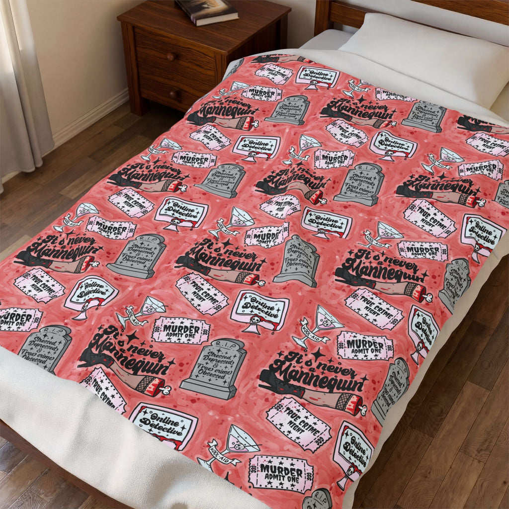 True Crime Velveteen Plush Blanket