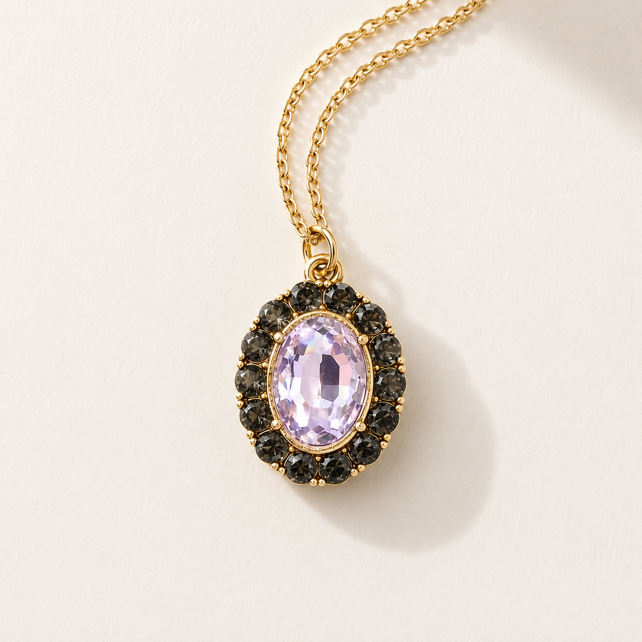 Bridgerton Inspired Necklaces – Regency Era Halo Crystal Pendants