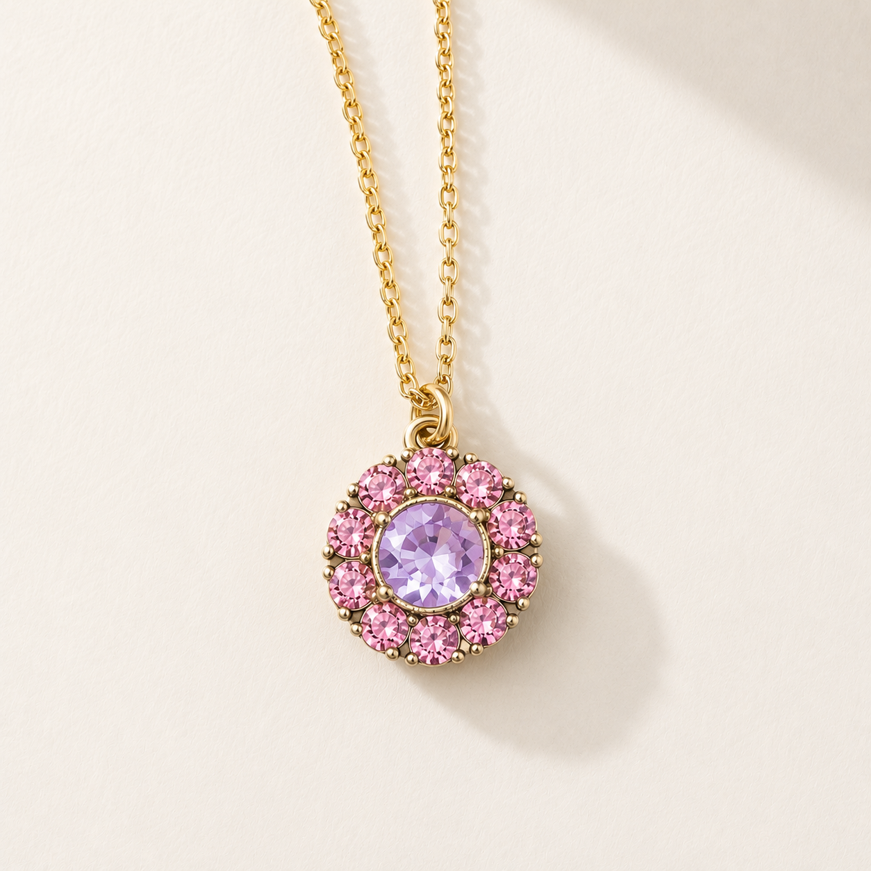 Bridgerton Inspired Necklaces – Regency Era Halo Crystal Pendants