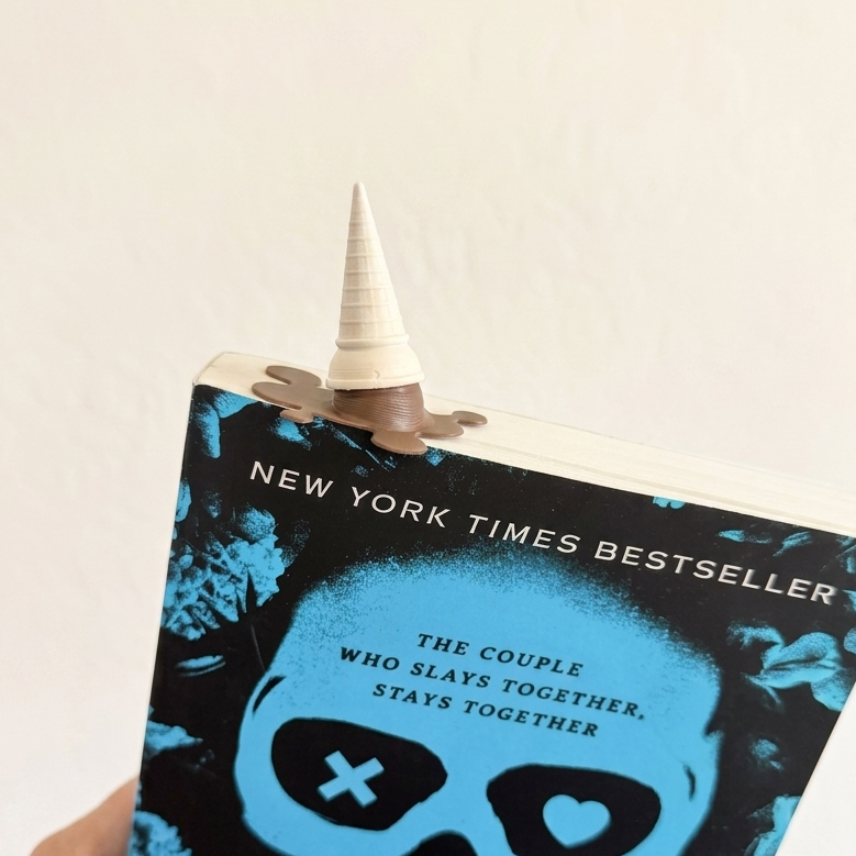 Melting Ice Cream Bookmark 3D Printed Book Lover Gift