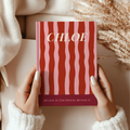Personalized Retro Wavy Stripe Journal Custom Name Notebook Retro Aesthetic Stationery Gift for Her Daily Writing Journal Gift