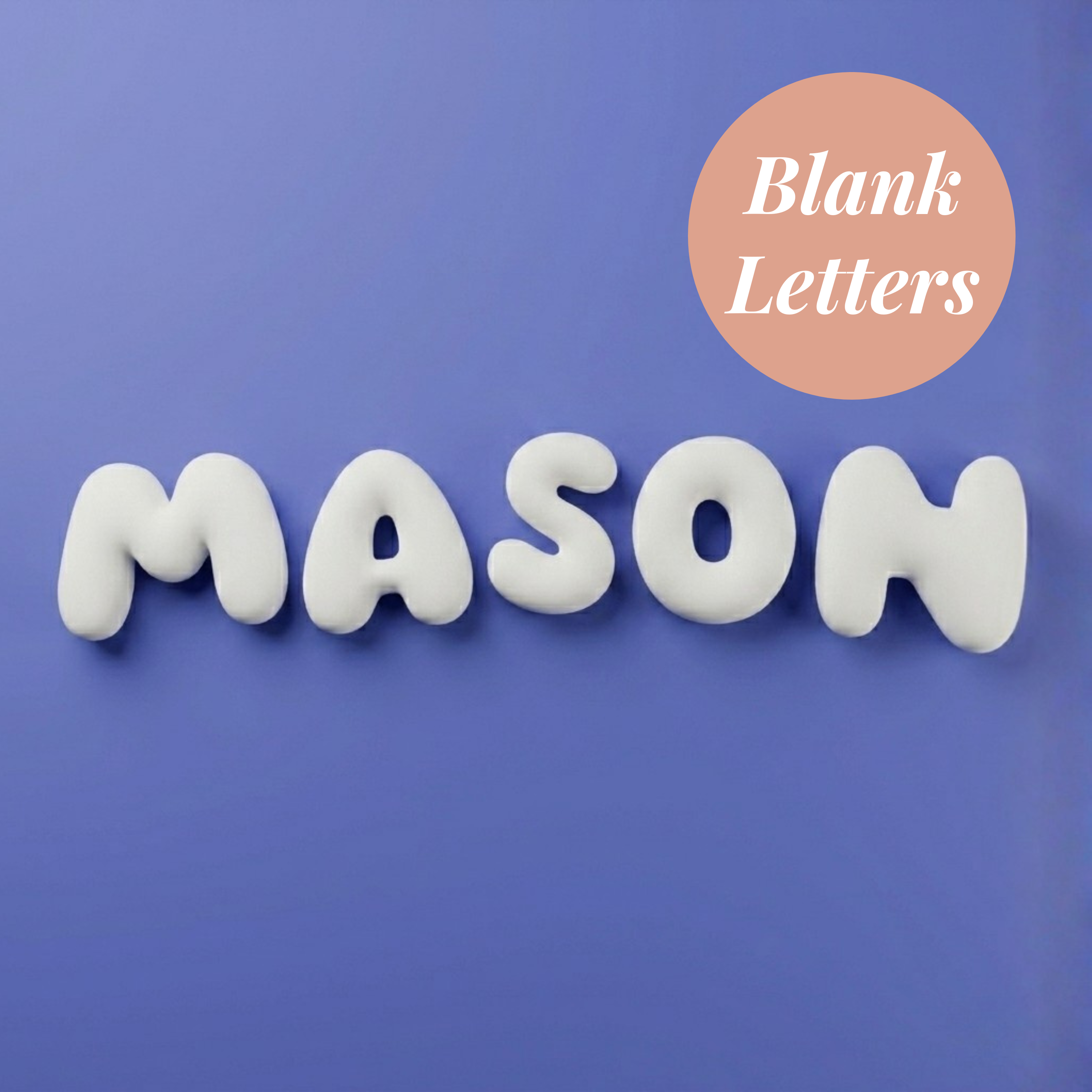 Blank 3D Letters