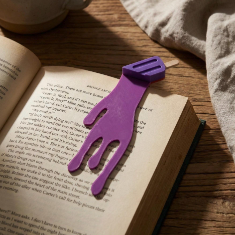 Ice Cream Themed Bookmark Clip 3D Printed Design Cute Reading Accessory Stands Above Pages Secure Book Clip Attachment Perfect Gift Book Lovers Novelty Page Marker Available Eight Color Options Cone Popsicle Style Decorative Functional