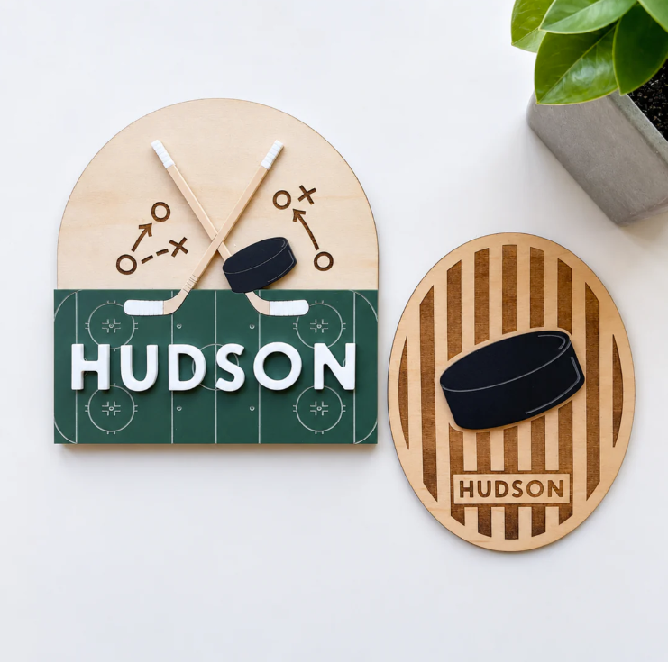 Custom Sports Name Sign Personalized Kids Room Wall Decor