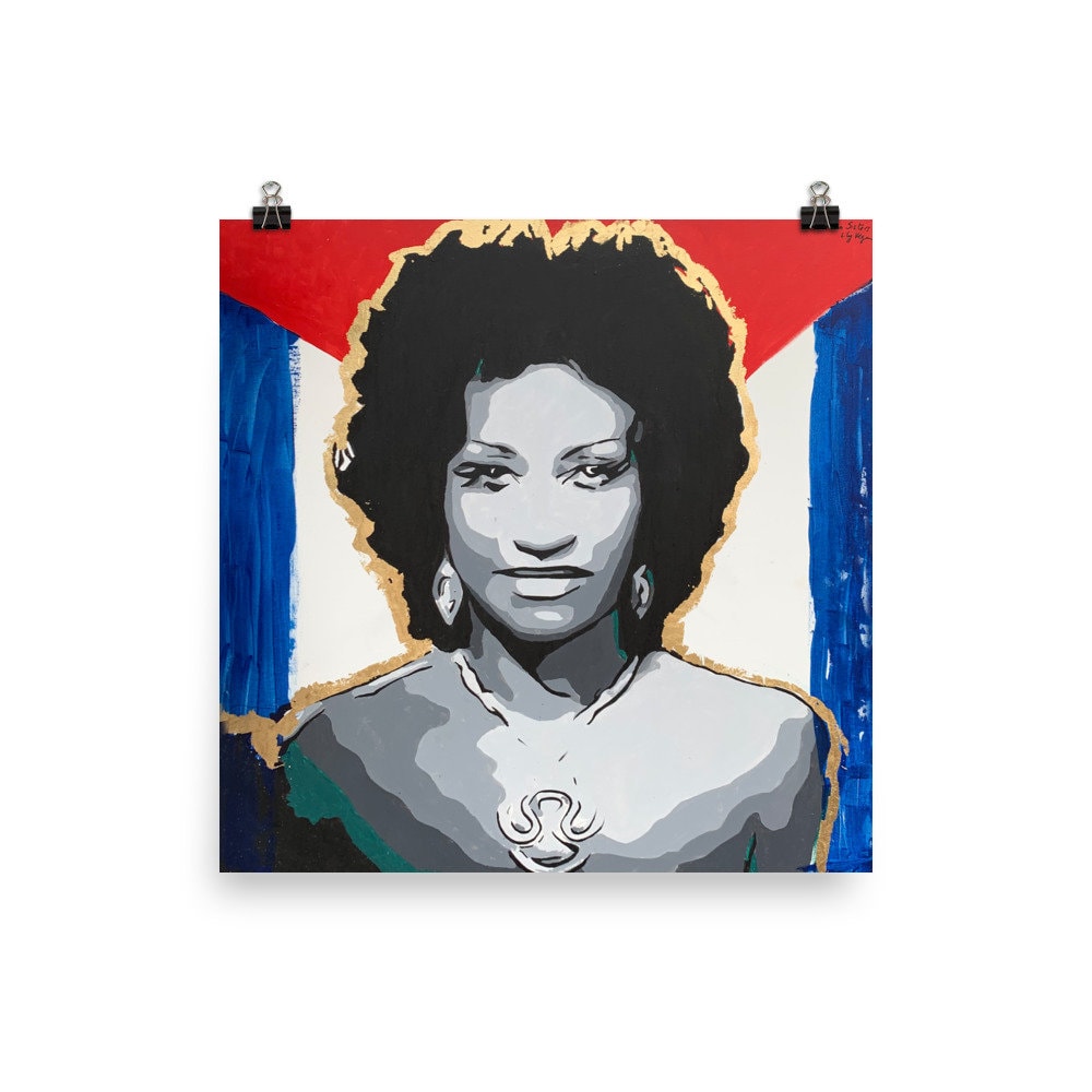 Celia Azucar Poster Salsa Music Lovers Wall Art