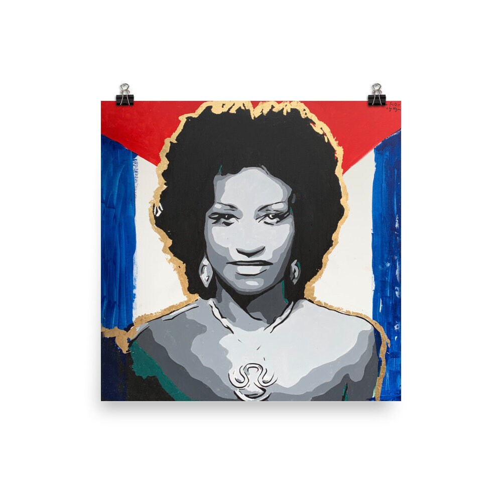 Celia Azucar Poster Salsa Music Lovers Wall Art