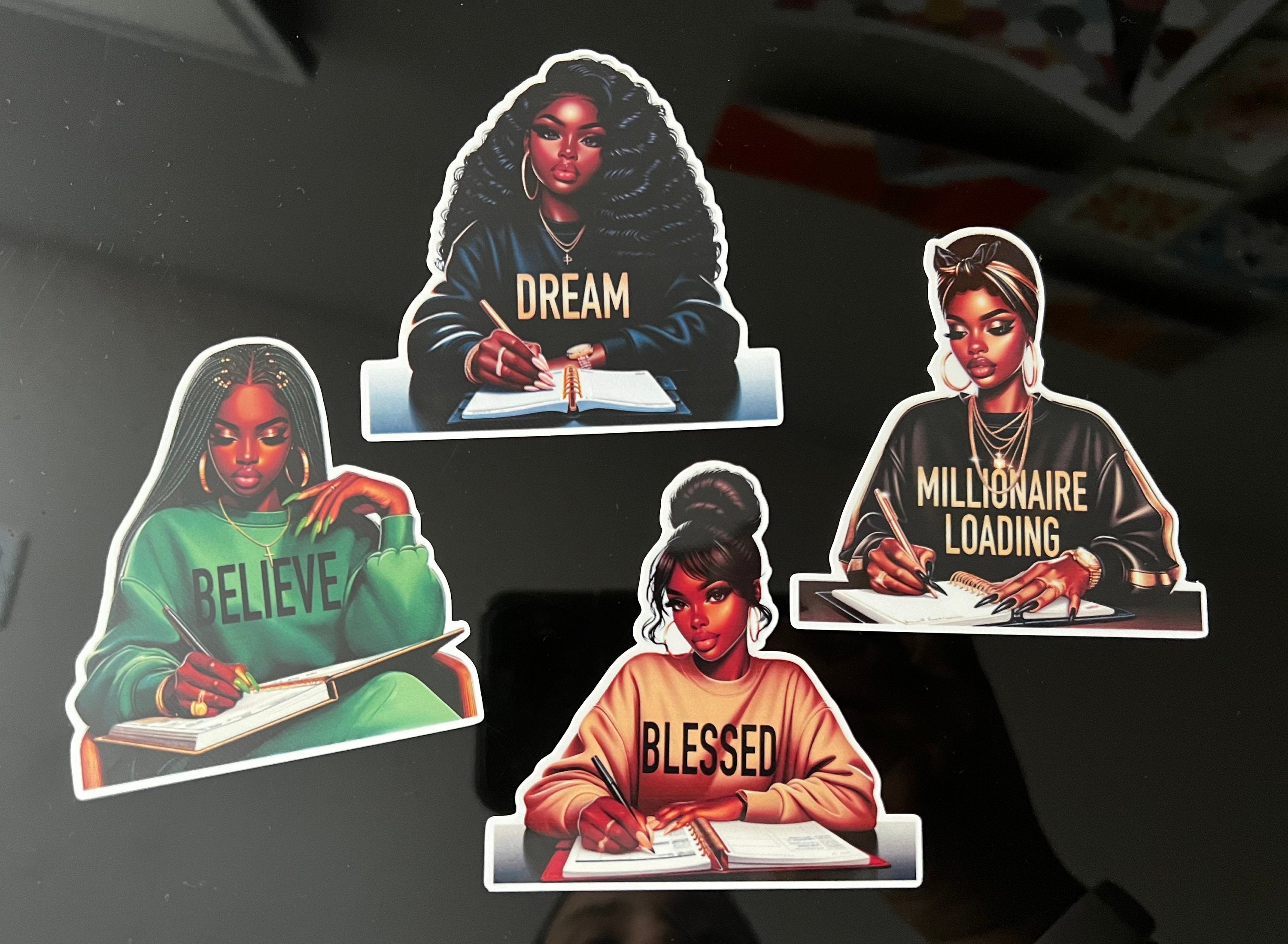 Black Girl Magic Stickers 4 Pack