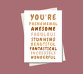 Phenomenal Greeting Card Uplifting Encouragement Card for Women Appreciation