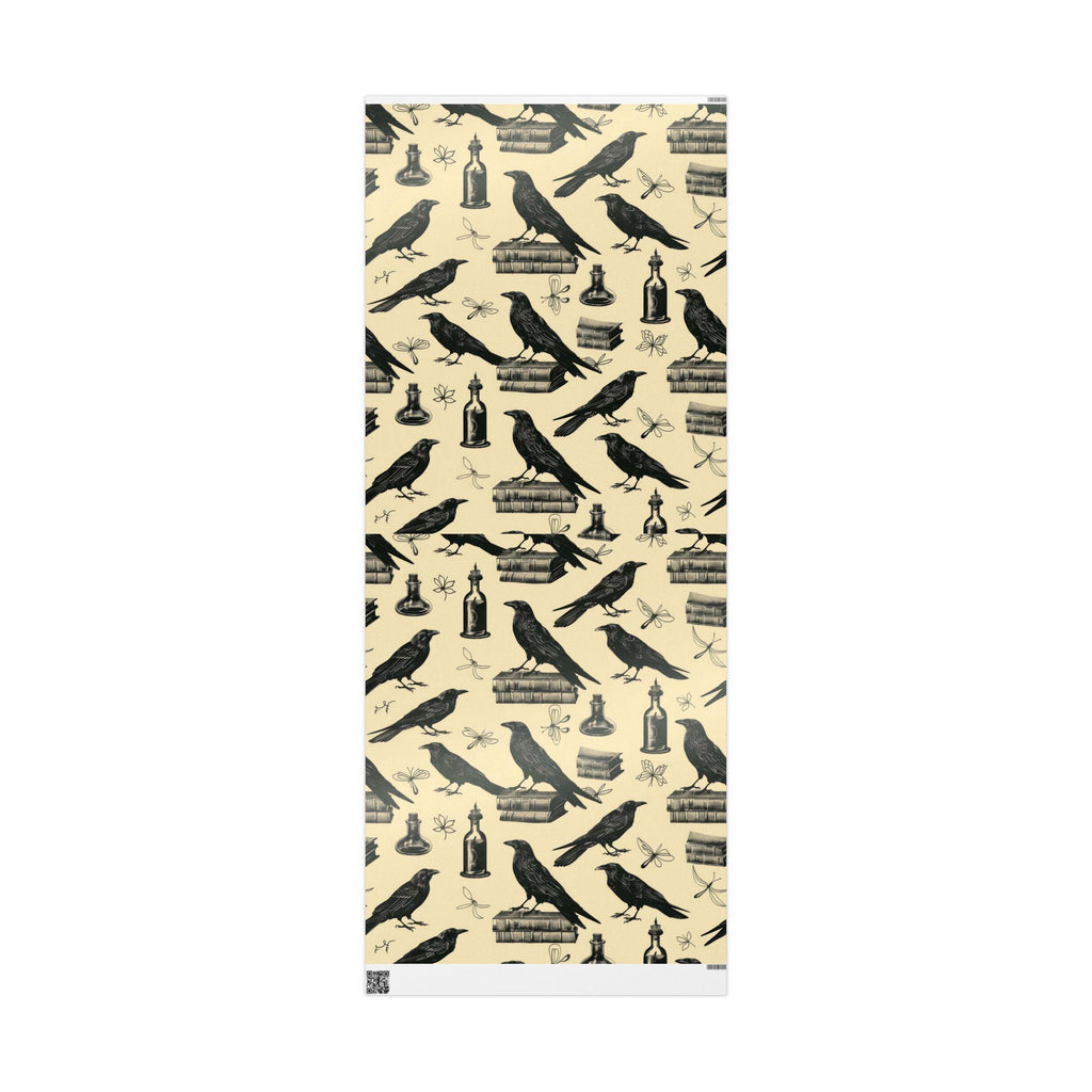 Raven Wrapping Paper Gothic Gift Wrap Edgar Allan Poe Literary Themed
