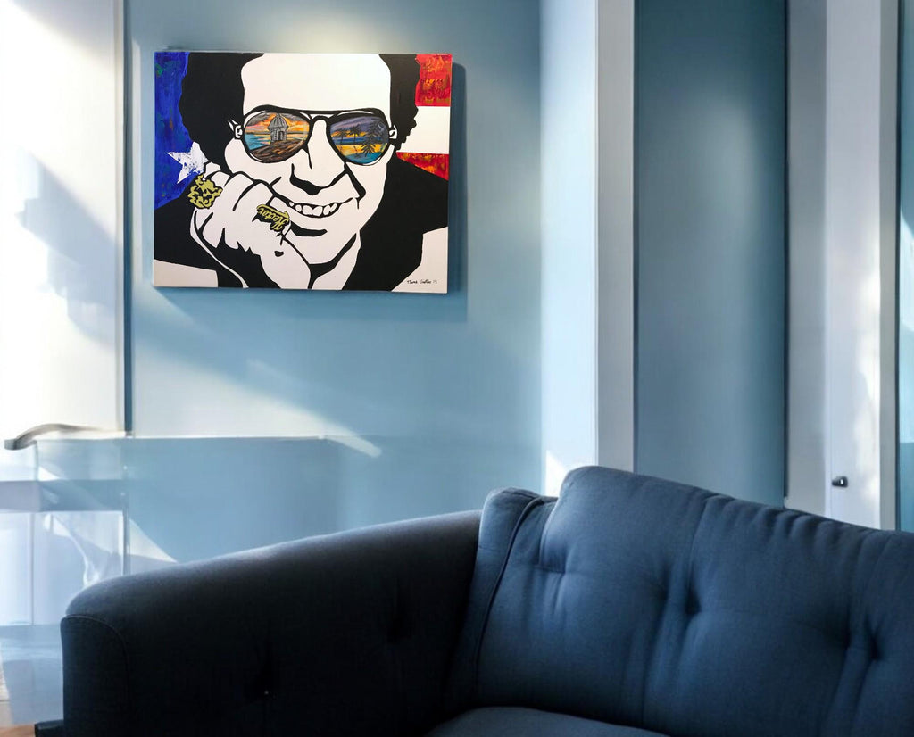 Hector Lavoe Poster: Puerto Rico Flag, Salsa Music Art