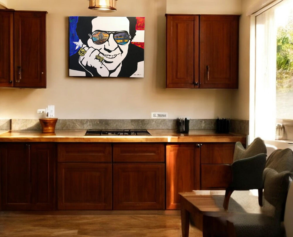 Hector Lavoe Poster: Puerto Rico Flag, Salsa Music Art