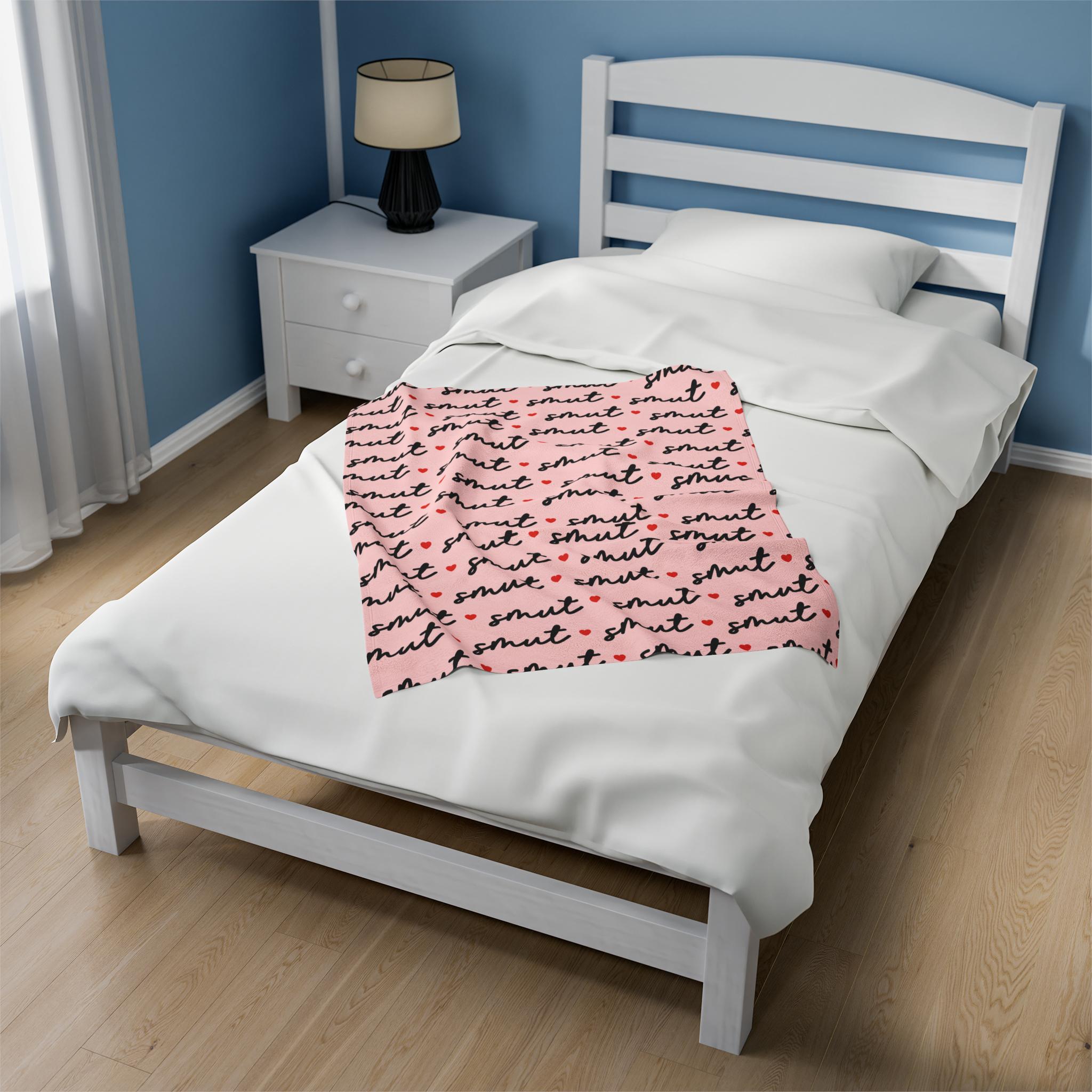 Smut Lover Plush Velveteen Blanket Cozy Throw