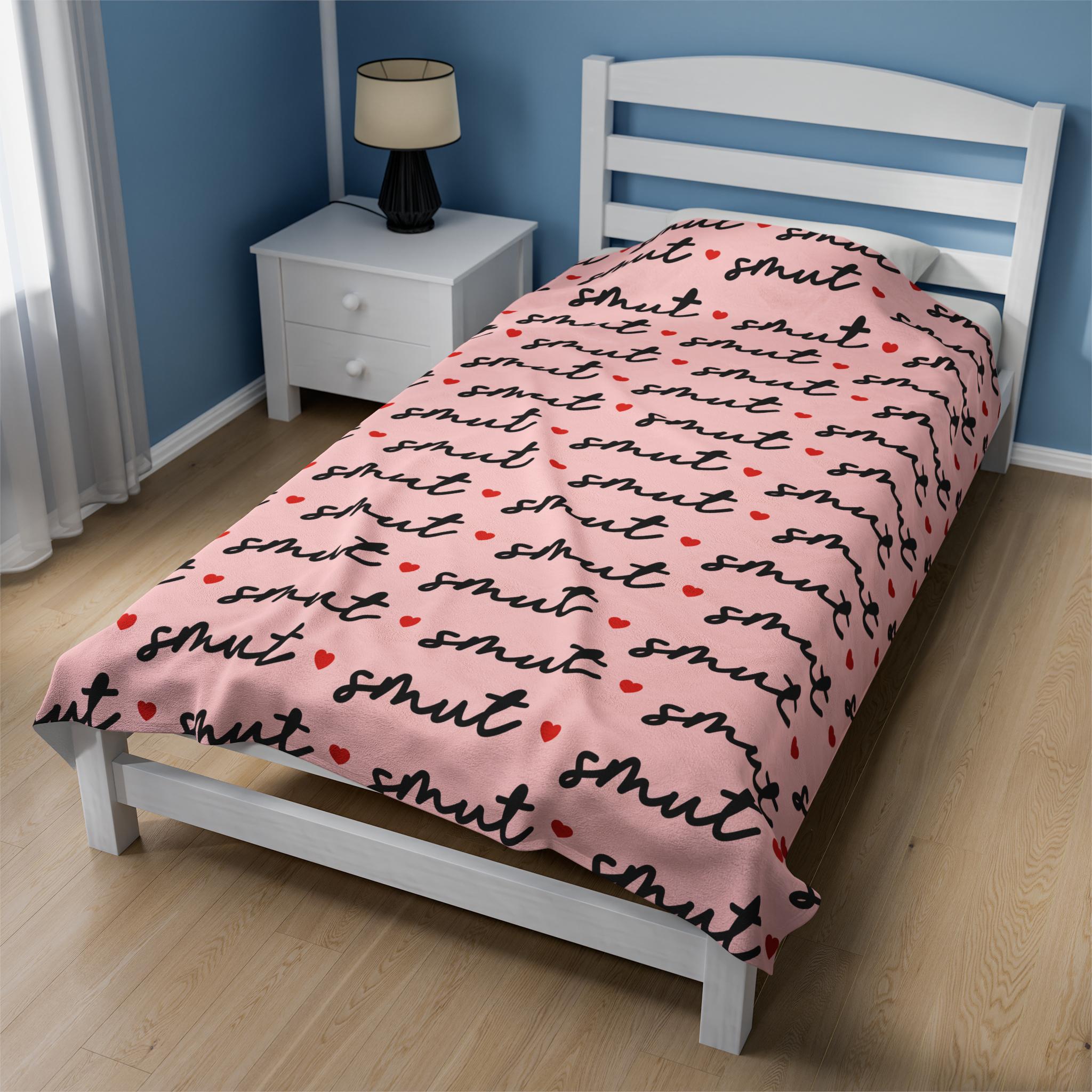 Smut Lover Plush Velveteen Blanket Cozy Throw