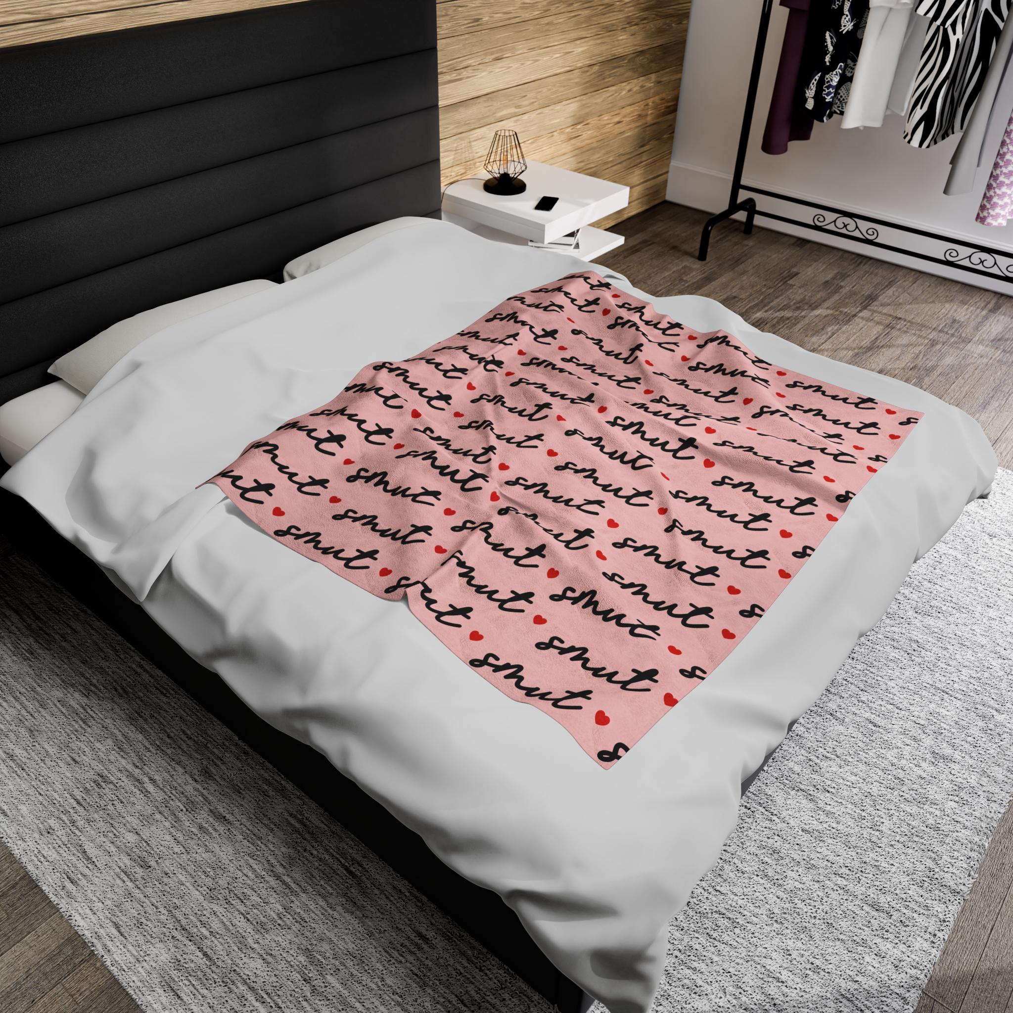 Smut Lover Plush Velveteen Blanket Cozy Throw