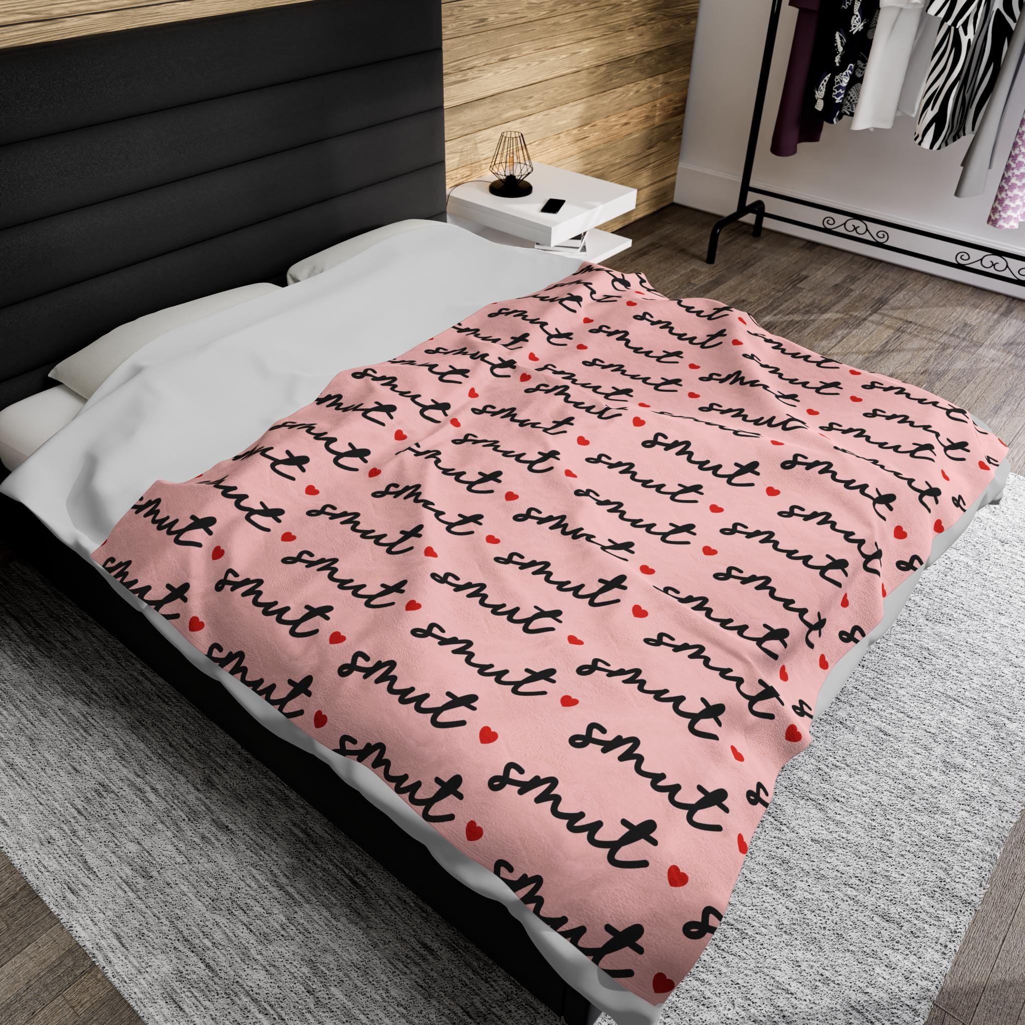 Smut Lover Plush Velveteen Blanket Cozy Throw