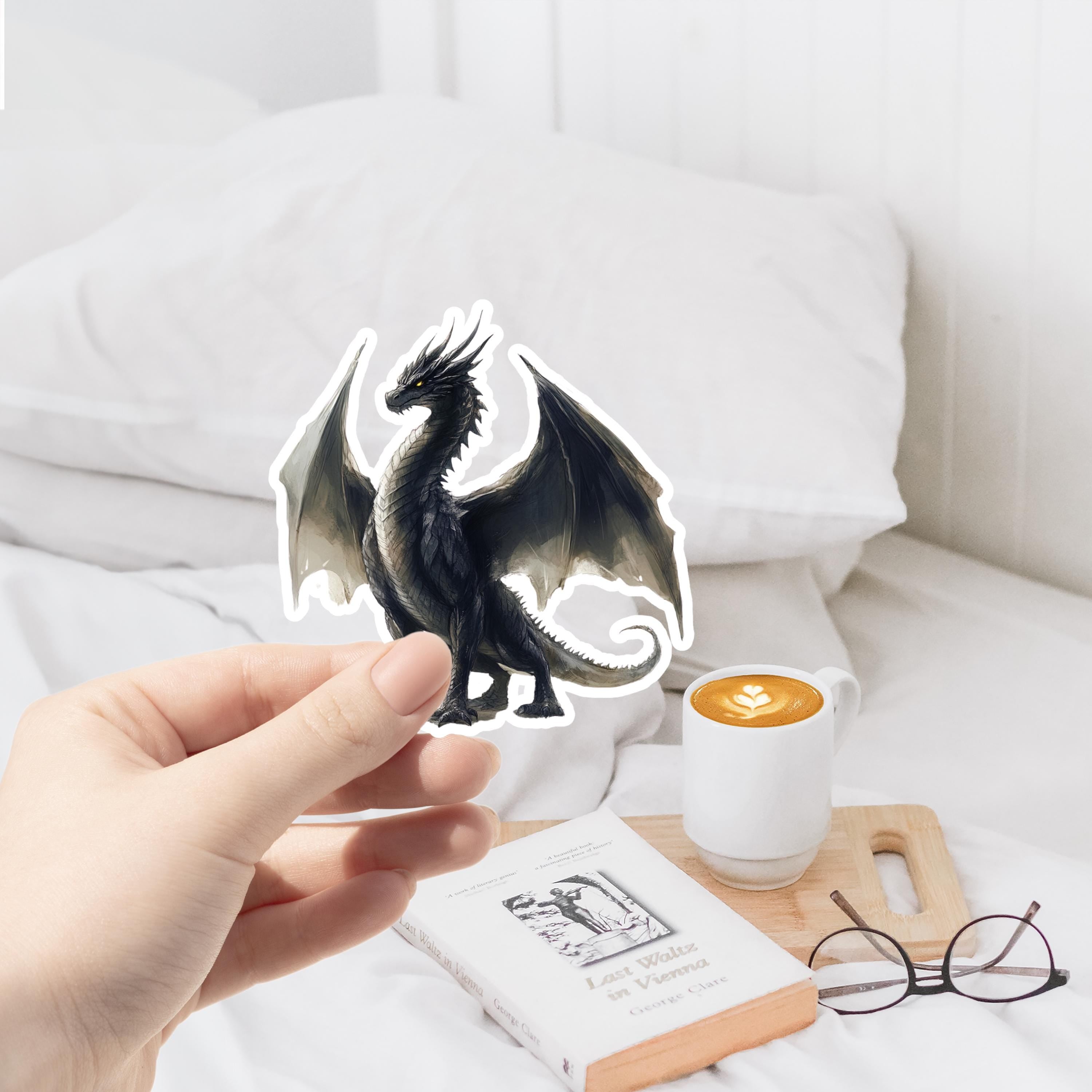 Golden Dragon Sticker Andarna Vinyl Sticker Water Resistant Sticker for Laptops and Journals Fourth Wing Themed Stickers