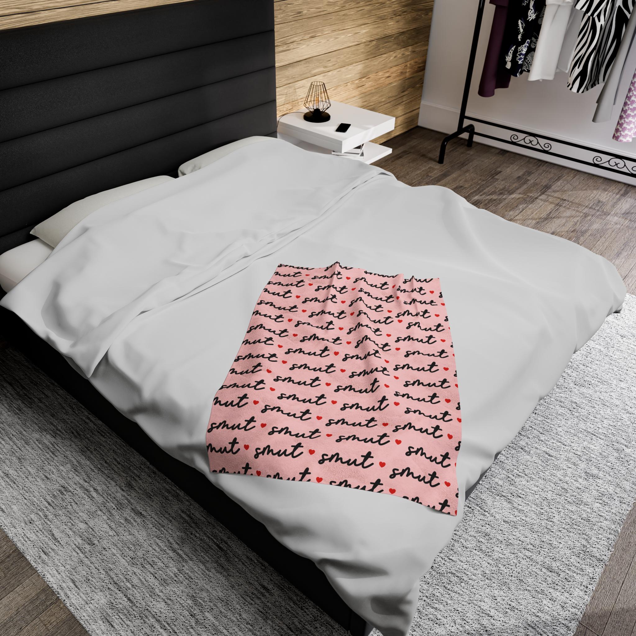 Smut Lover Plush Velveteen Blanket Cozy Throw
