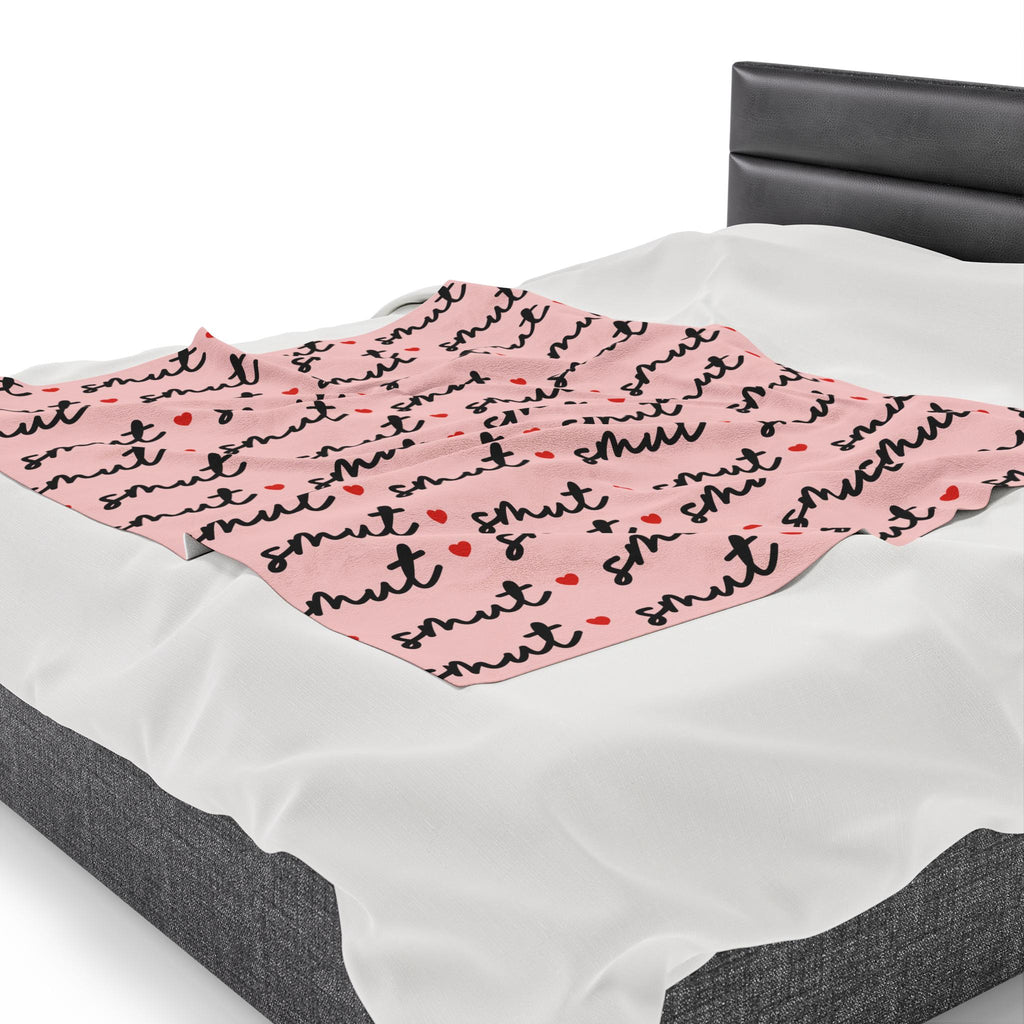 Smut Lover Plush Velveteen Blanket Cozy Throw