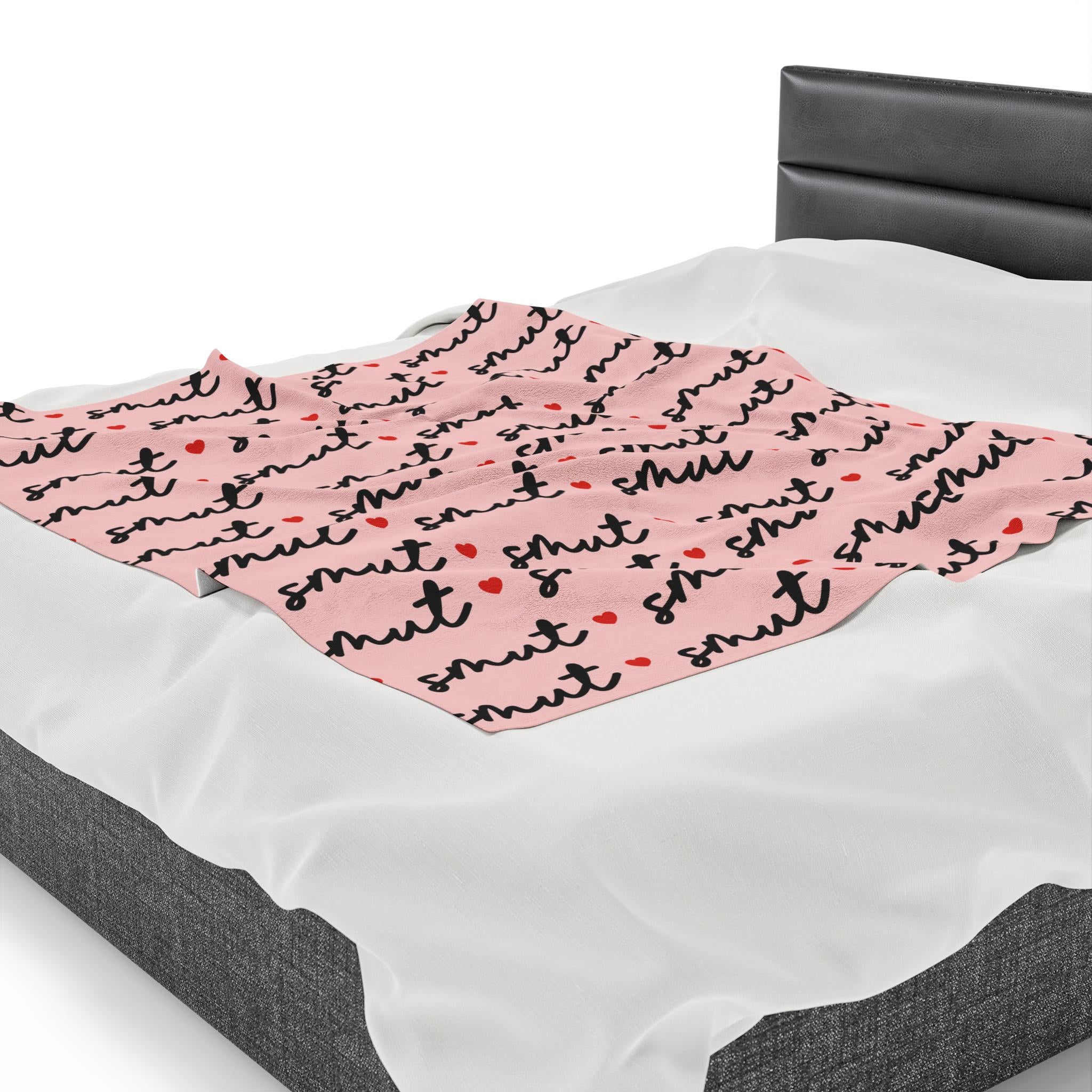 Smut Lover Plush Velveteen Blanket Cozy Throw