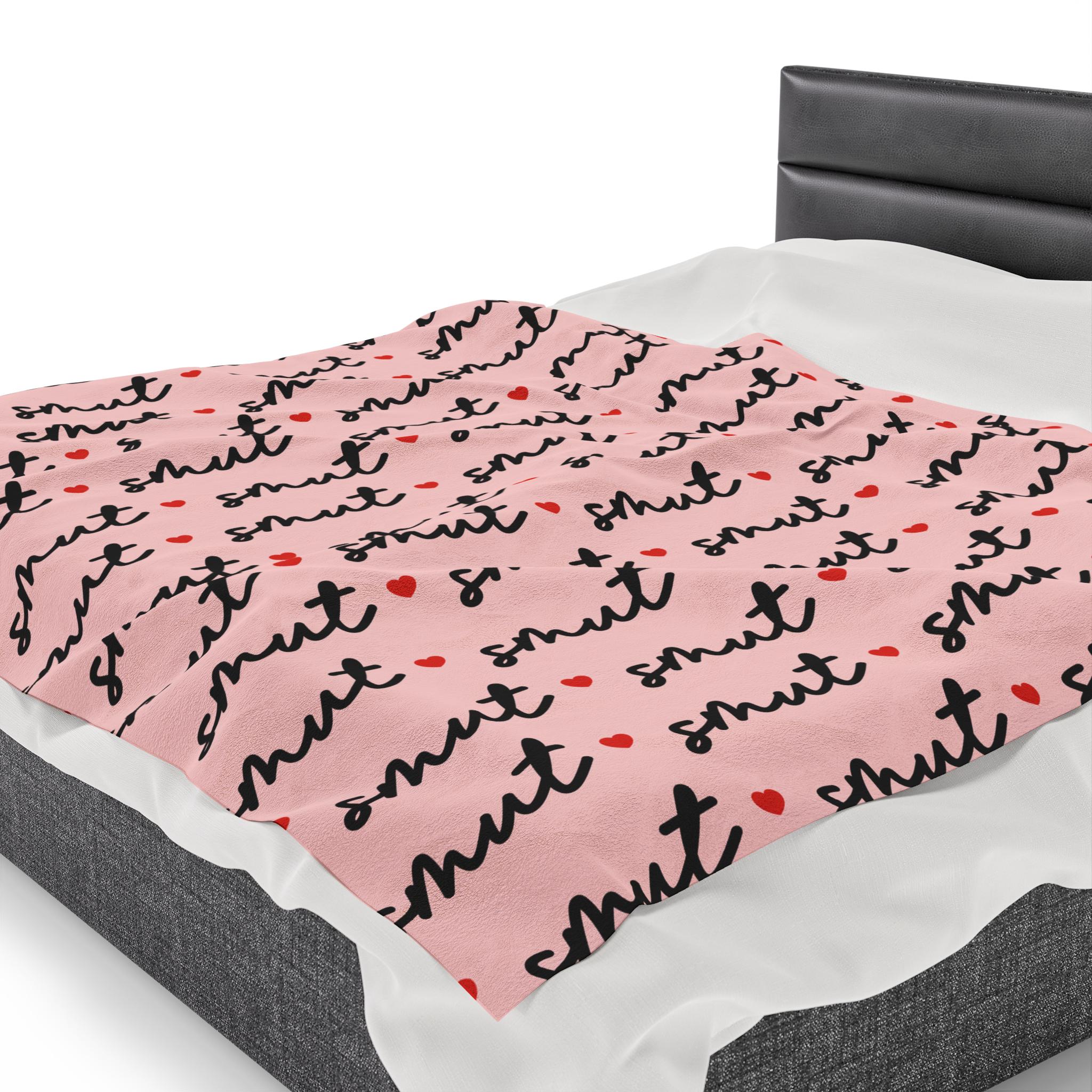 Smut Lover Plush Velveteen Blanket Cozy Throw