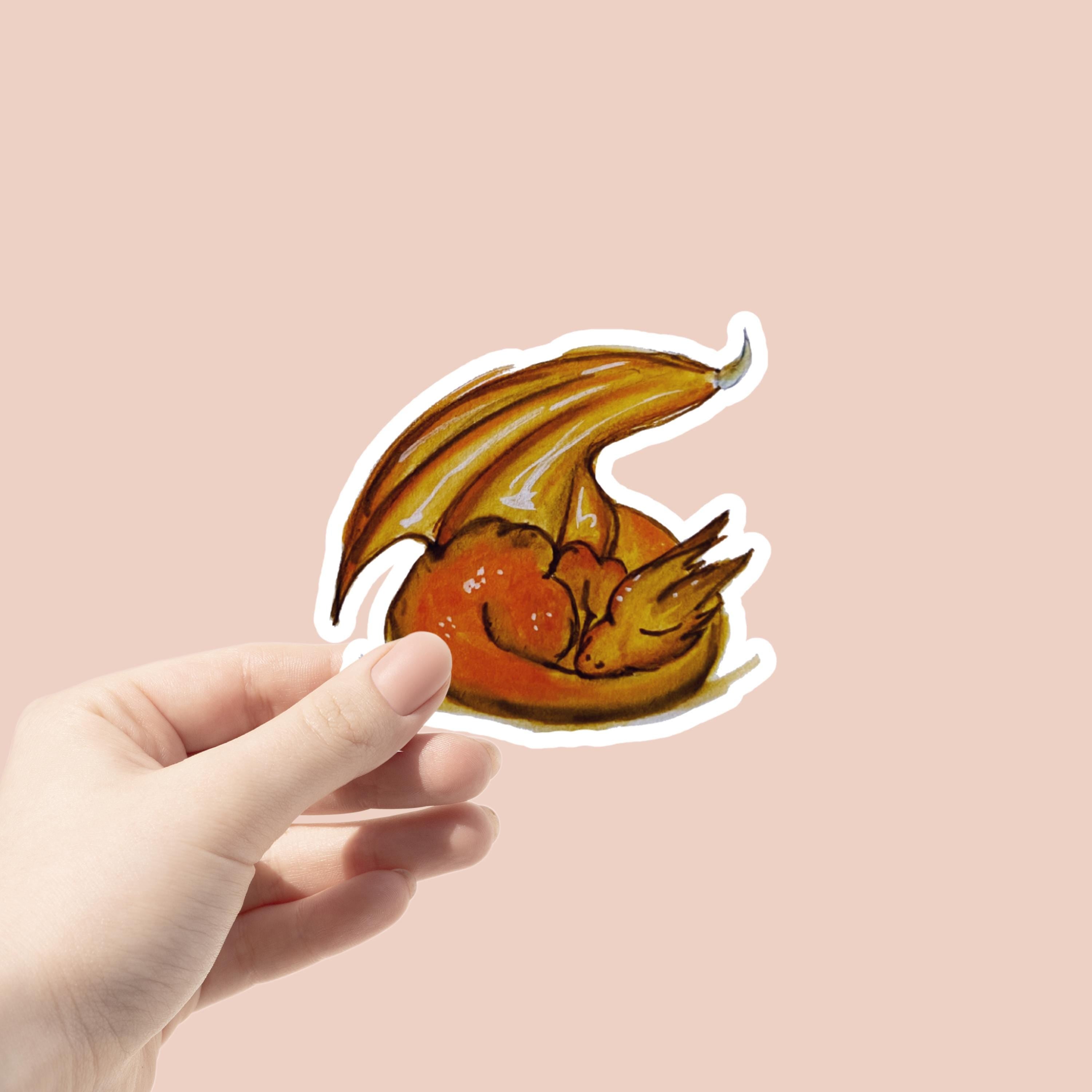 Golden Dragon Sticker Andarna Vinyl Sticker Water Resistant Sticker for Laptops and Journals Fourth Wing Themed Stickers