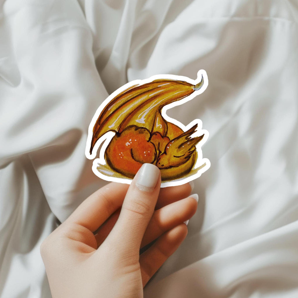 Golden Dragon Sticker Andarna Vinyl Sticker Water Resistant Sticker for Laptops and Journals Fourth Wing Themed Stickers
