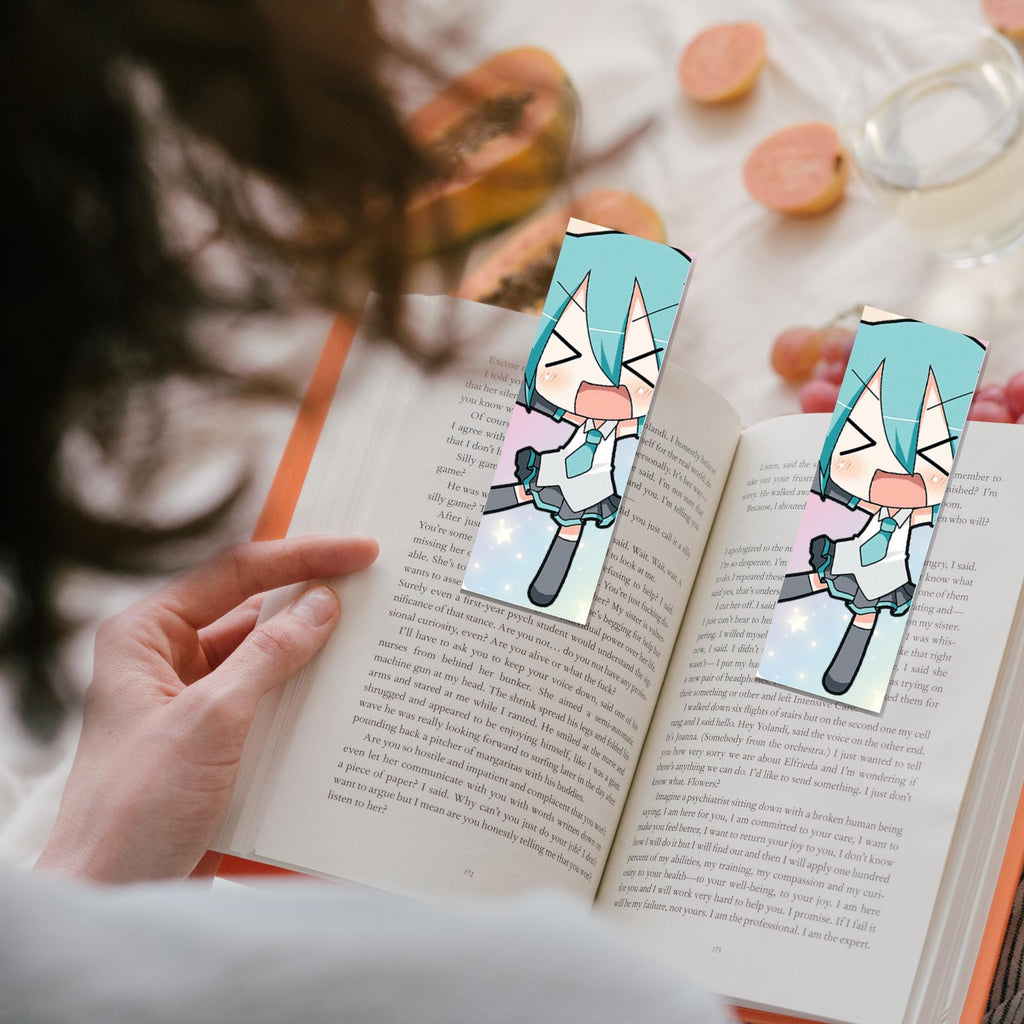 Miku Inspired Bookmark-Cute Anime Chibi Style Bookmark