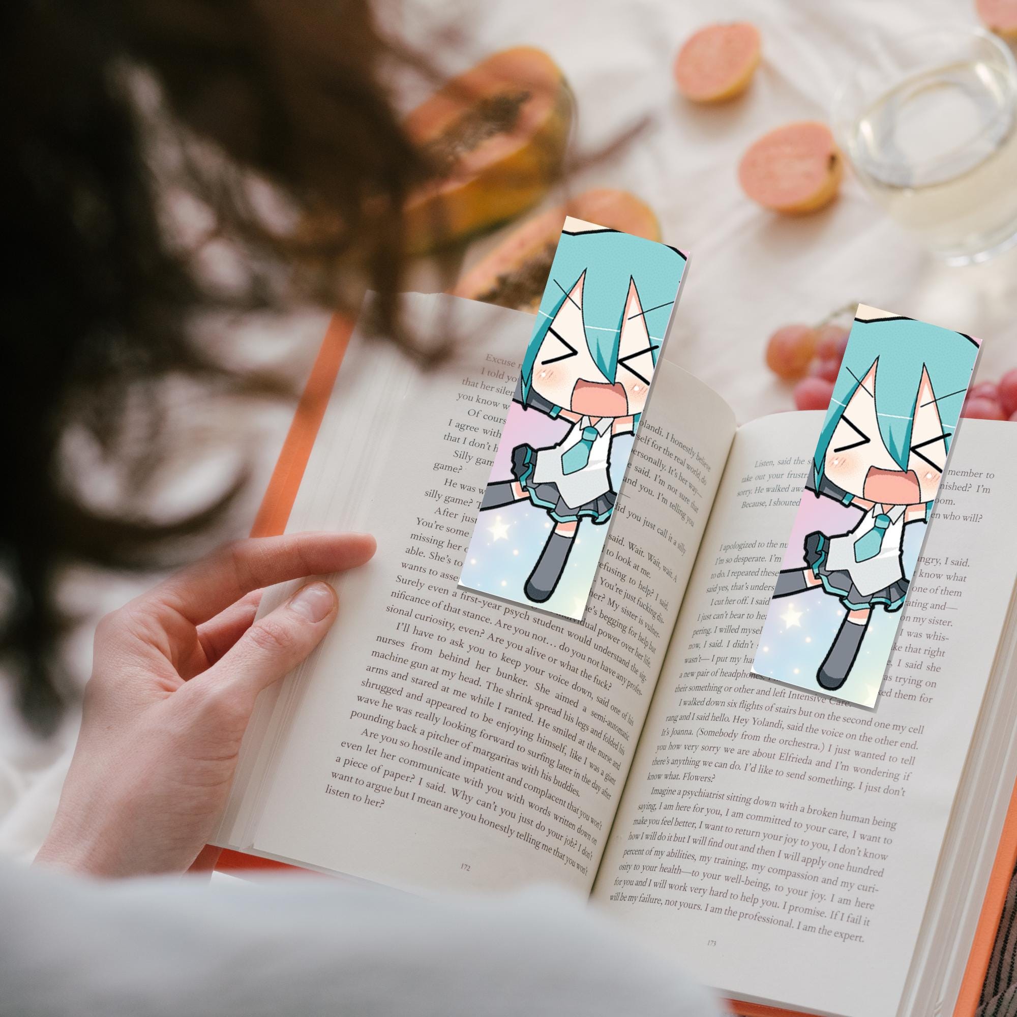 Miku Inspired Bookmark-Cute Anime Chibi Style Bookmark