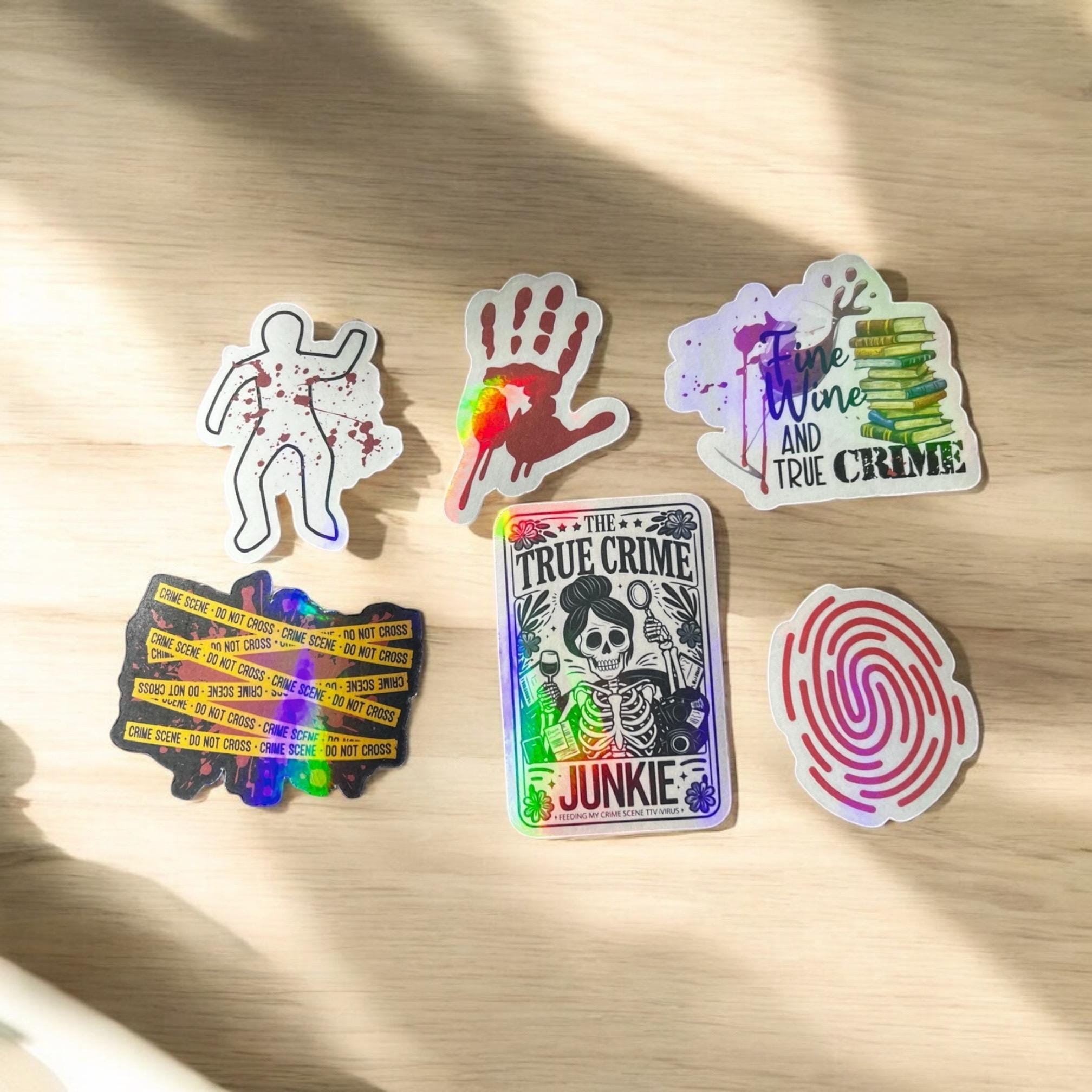 True Crime Fan Sticker Set for True Crime Junkies