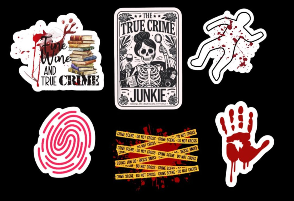 True Crime Fan Sticker Set for True Crime Junkies