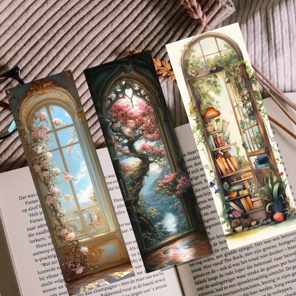 Fantasy Window View Bookmarks Romantasy Themed Bookmarks