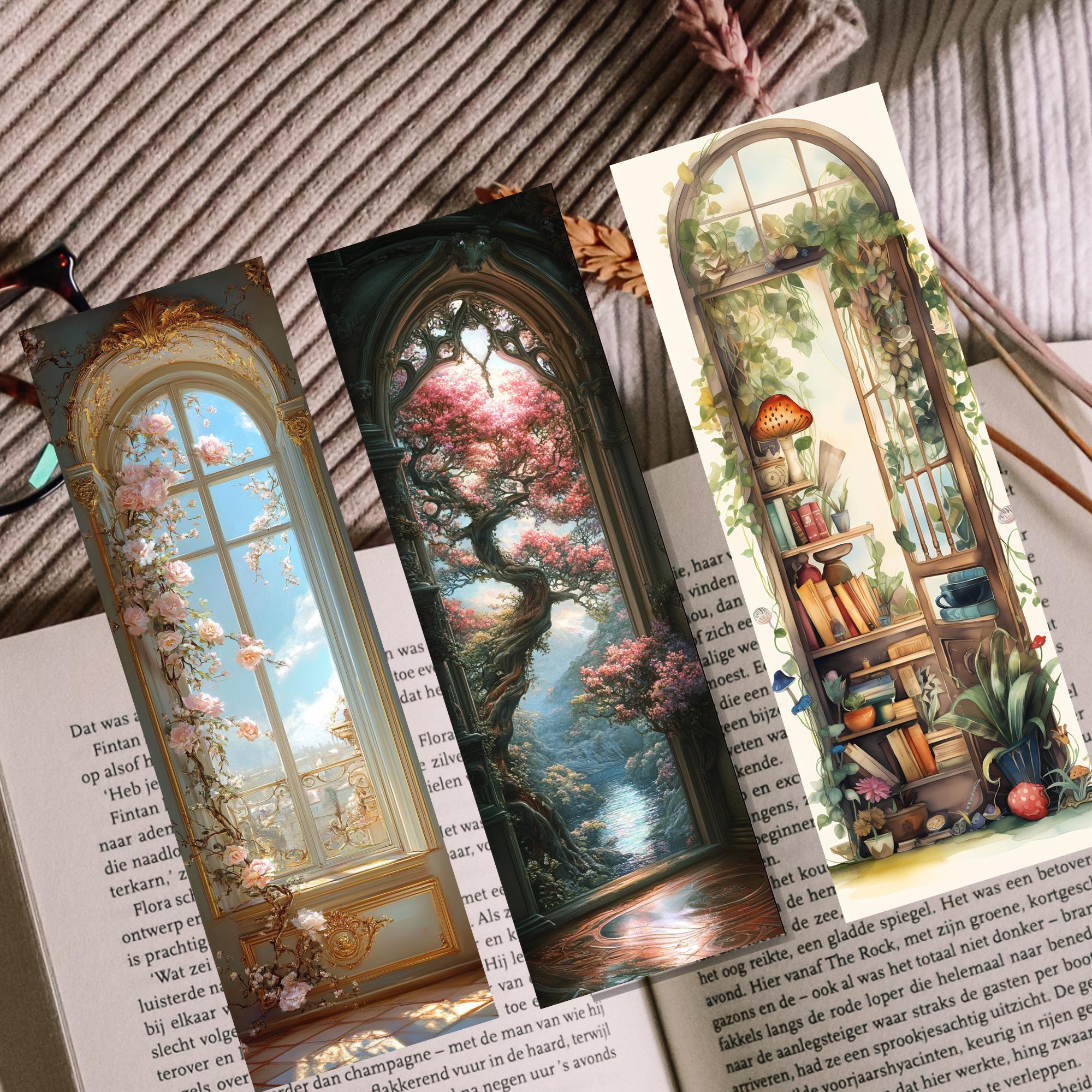 Fantasy Window View Bookmarks Romantasy Themed Bookmarks