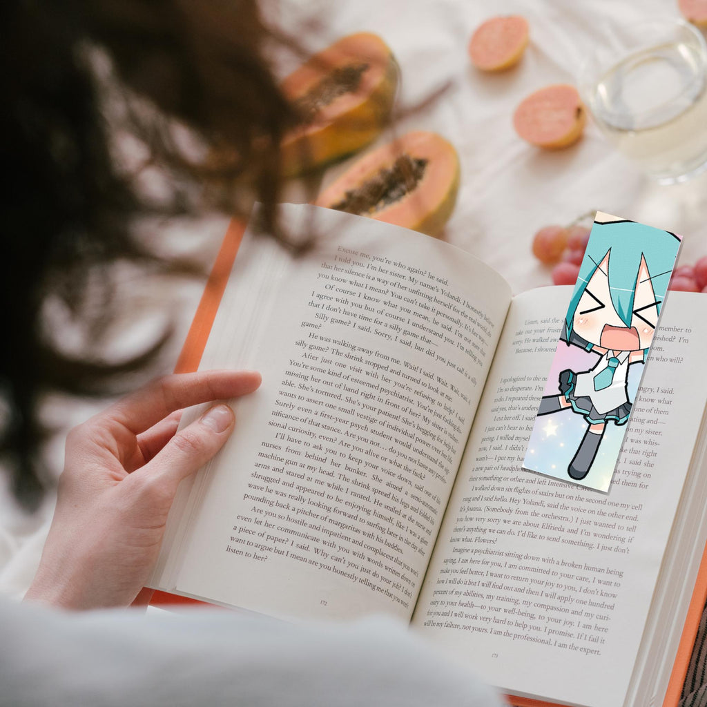Miku Inspired Bookmark-Cute Anime Chibi Style Bookmark