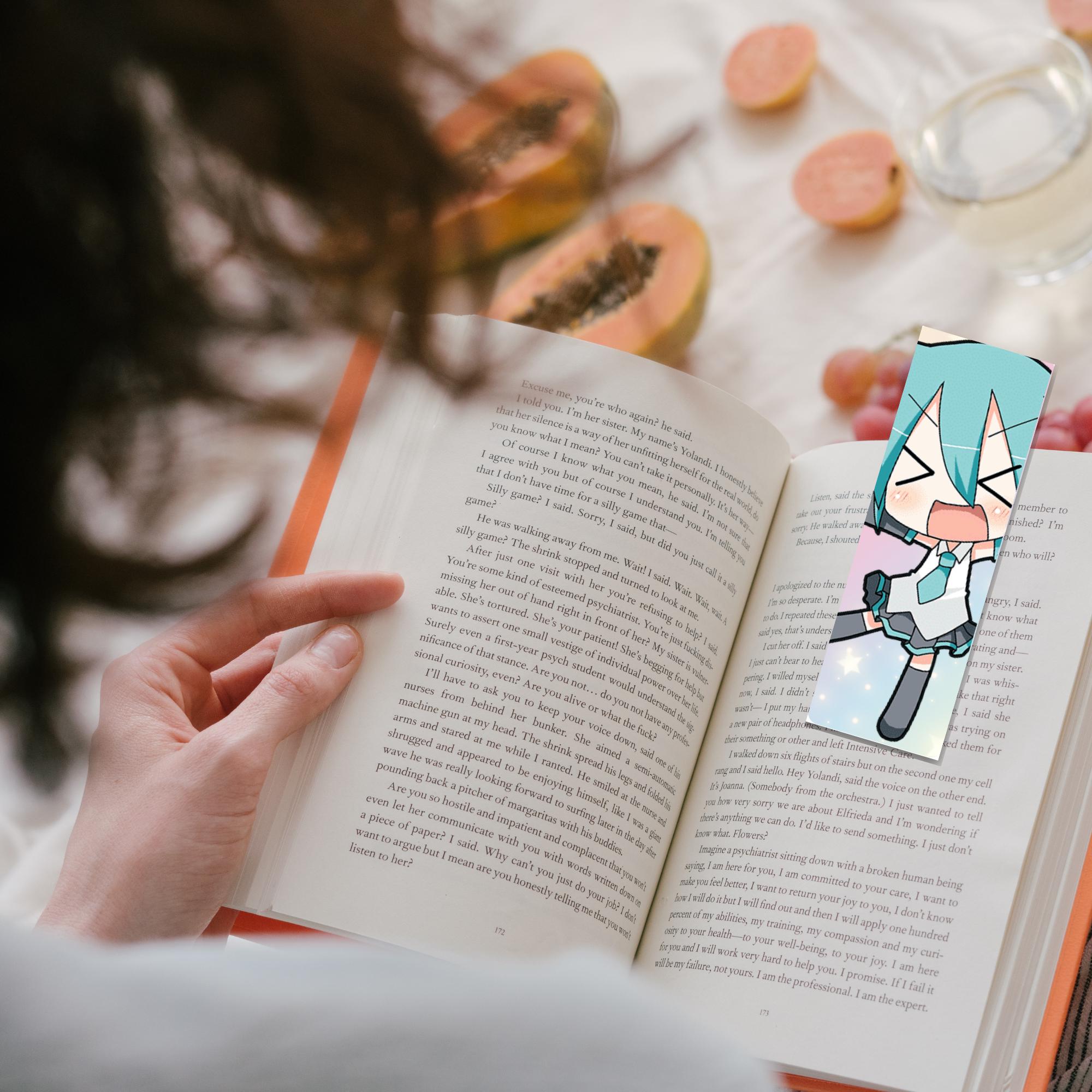 Miku Inspired Bookmark-Cute Anime Chibi Style Bookmark