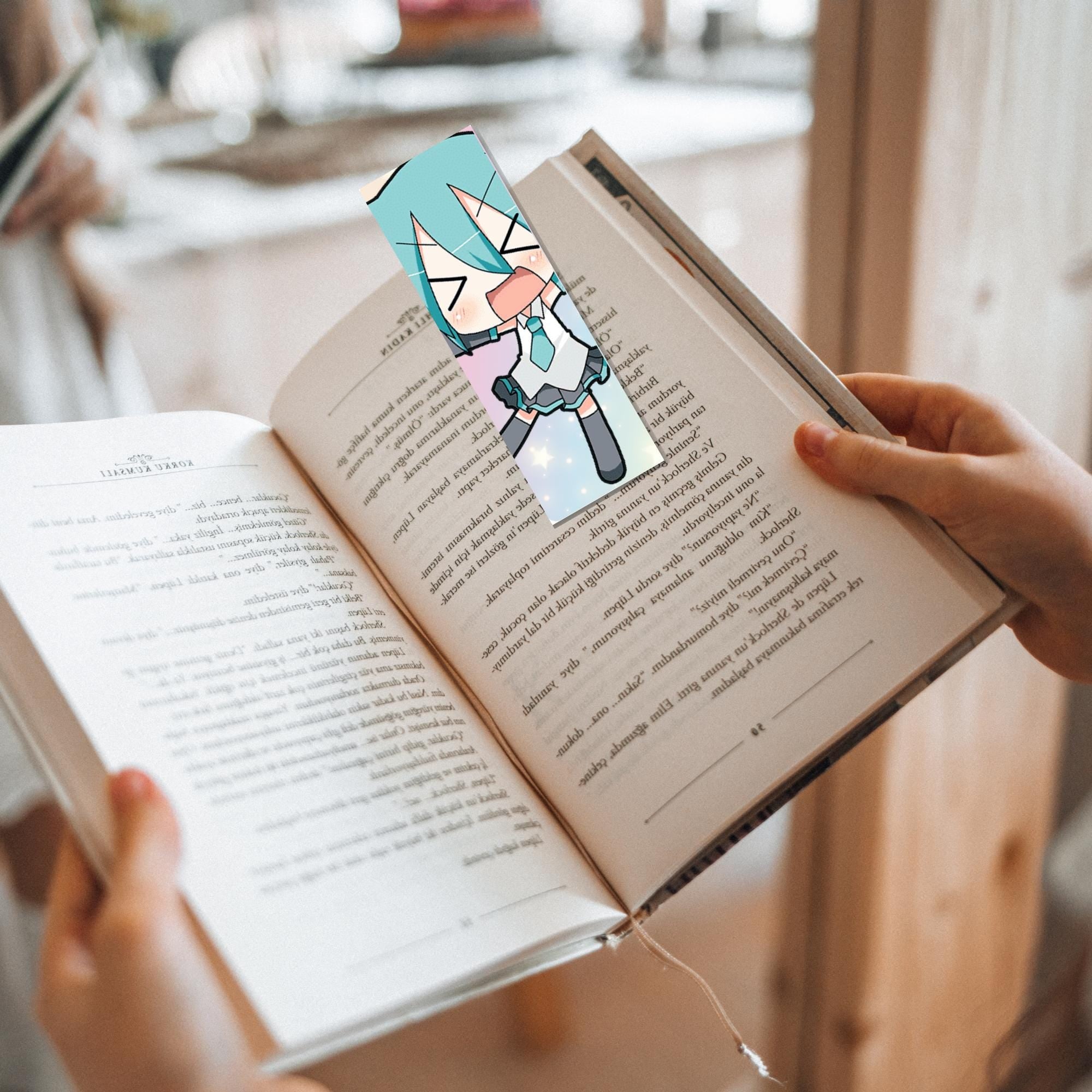 Miku Inspired Bookmark-Cute Anime Chibi Style Bookmark