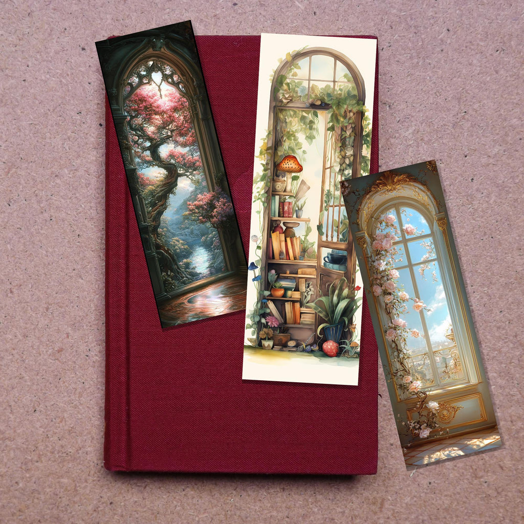 Fantasy Window View Bookmarks Romantasy Themed Bookmarks