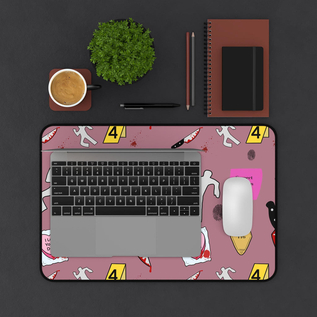 True Crime Fan Desk Mat Funny Home Decor