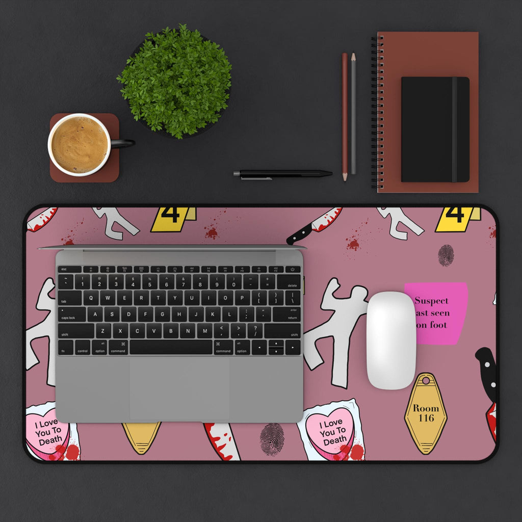 True Crime Fan Desk Mat Funny Home Decor