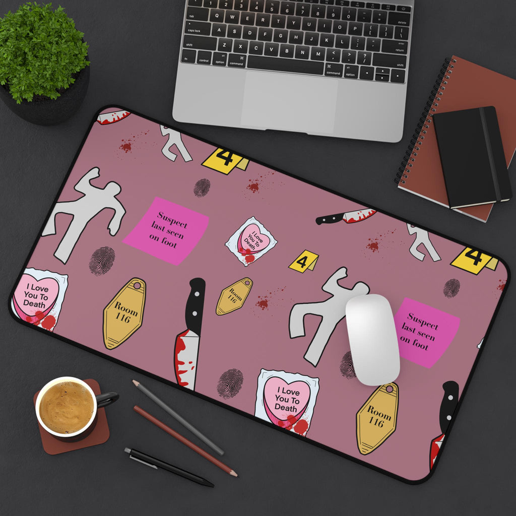 True Crime Fan Desk Mat Funny Home Decor