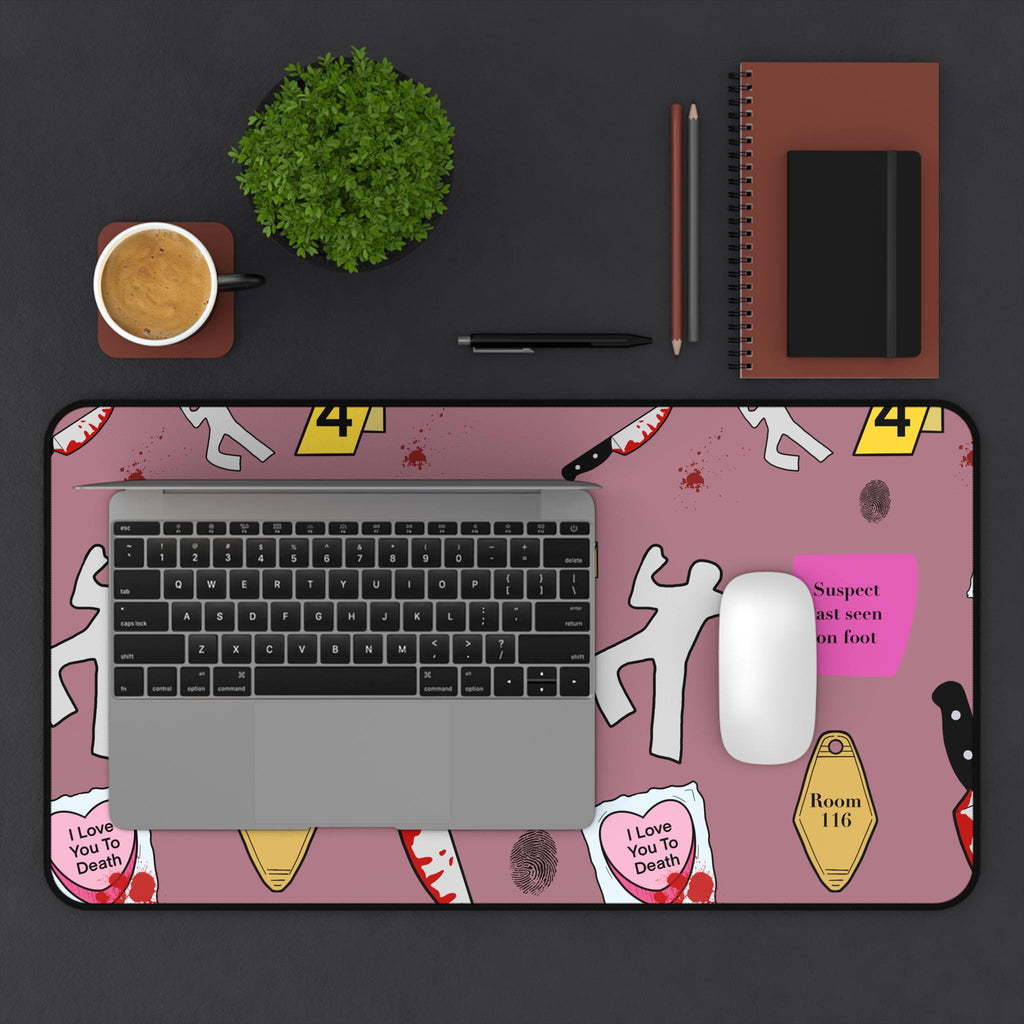 True Crime Fan Desk Mat Funny Home Decor