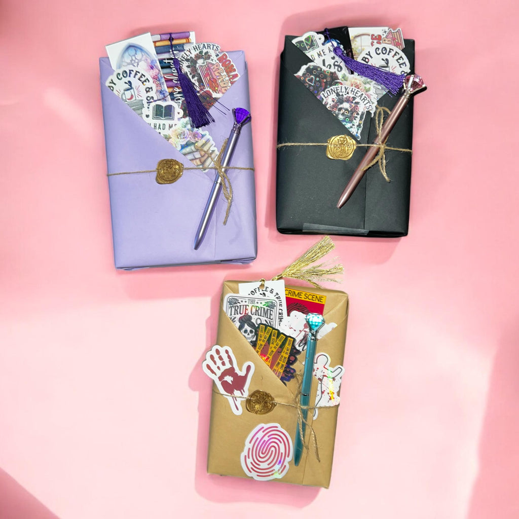 Custom Blind Date with a Book Bundle 3 Book Big Box with Personalized Library Sign