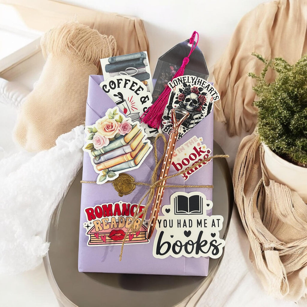 Custom Blind Date with a Book Bundle 3 Book Big Box with Personalized Library Sign