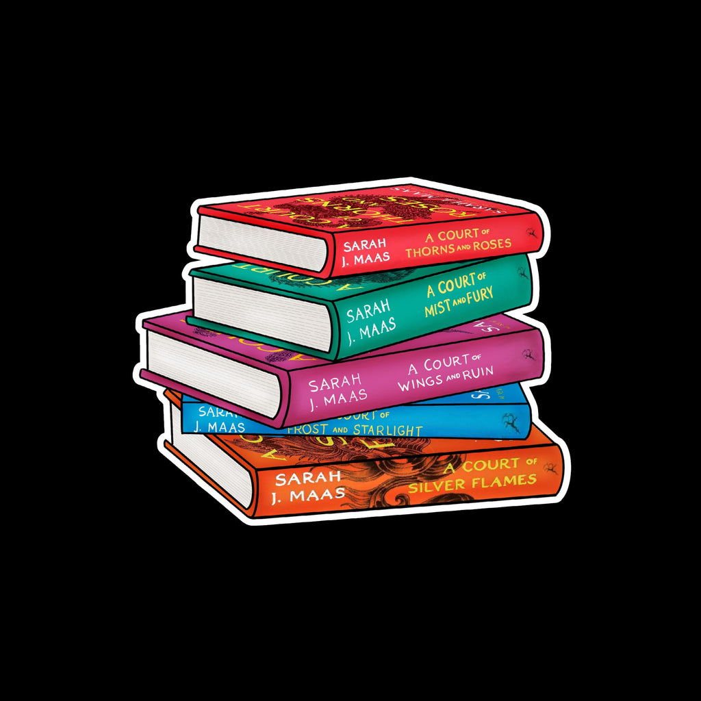 ACOTAR Book Stack Sticker: Fantasy Romance Reader Vinyl Decal